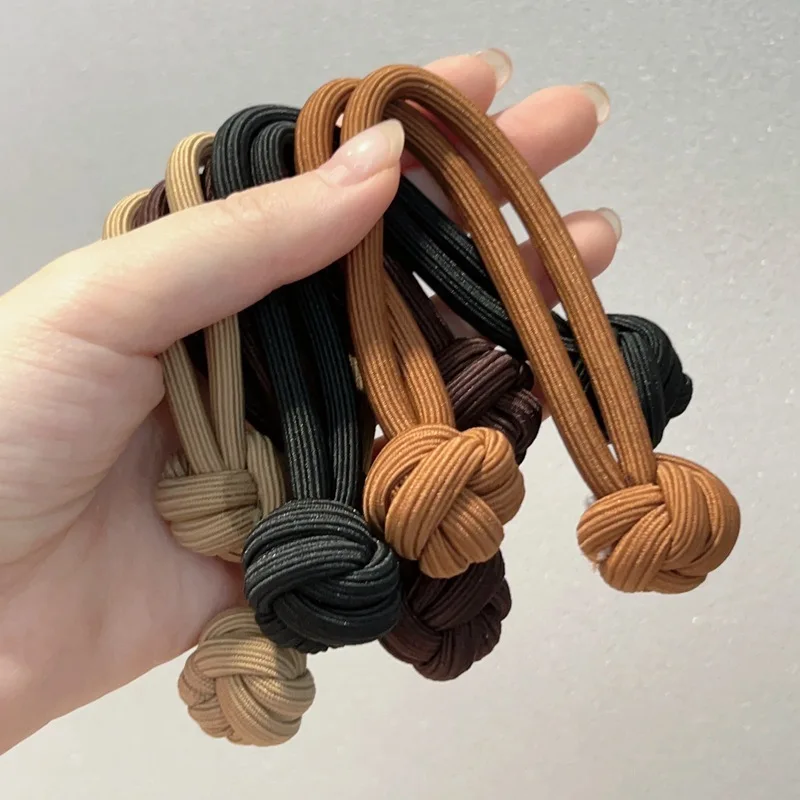 Women High Ponytail Elastic Hairband Korean Cross Hair Rings