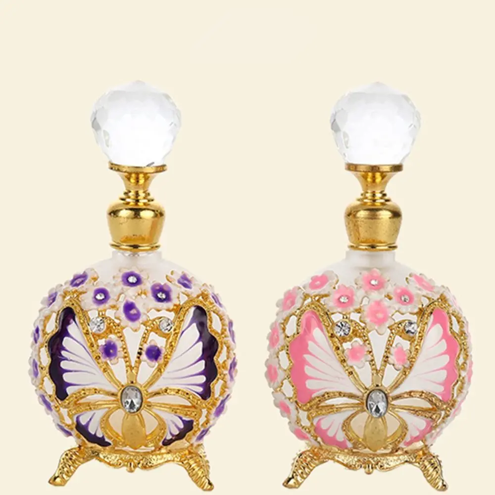 

Women Travel Mini Fragrance Bottle Leakproofness Wear Resistant Essential Oil Bottle Vintage Refillable Container