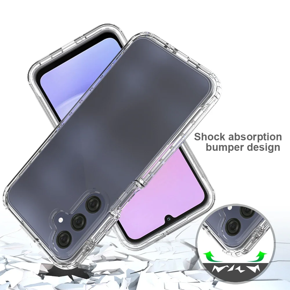 2 in 1 Transparent Armor Case - Durable Protective Back Cover