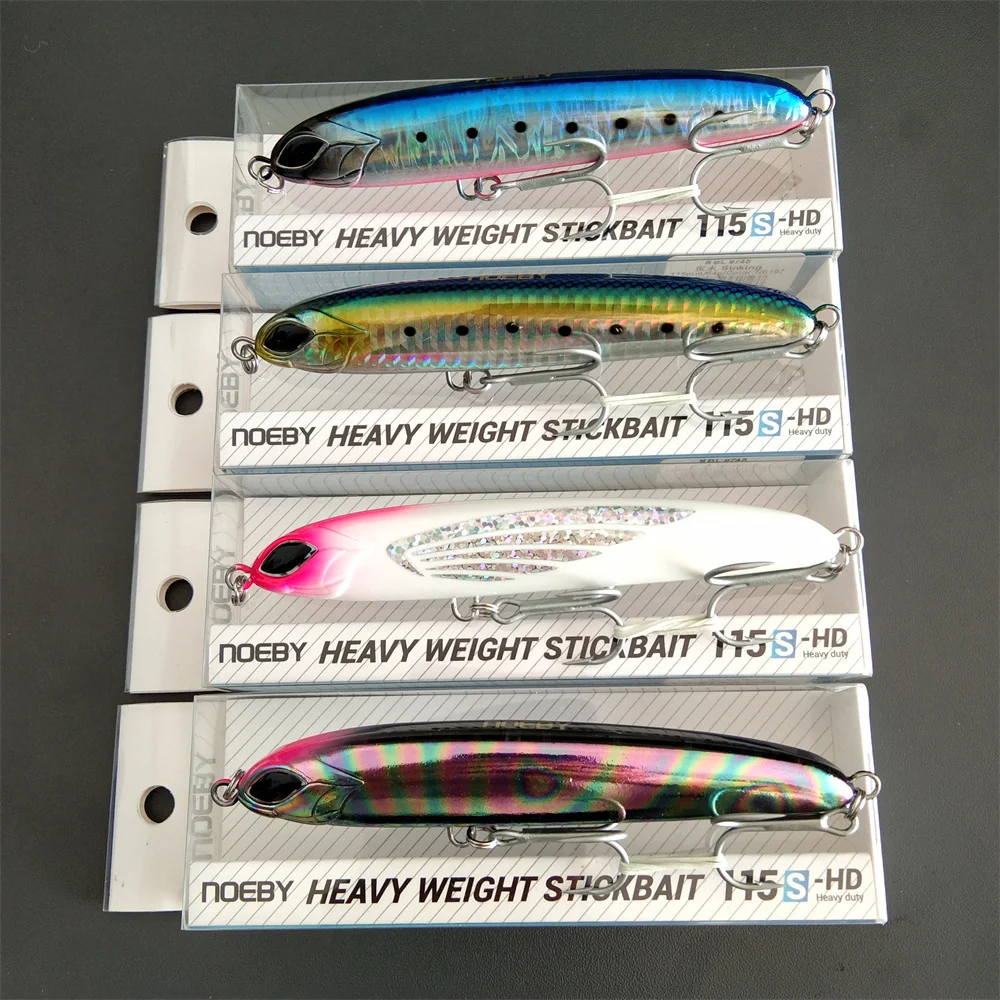 

Noeby 4pcs 115mm 64g Sinking Pencil Fishing Lure Big Game Artificial Hard Bait for GT Tuna Sea Fishing Lures