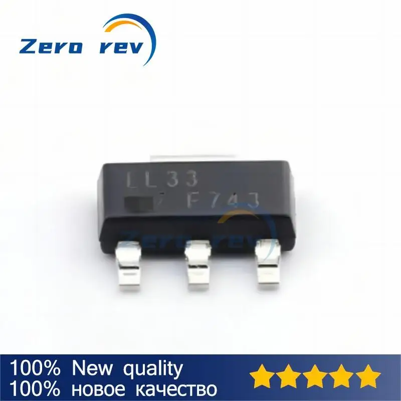 

10Pcs 100% New LDL1117S33R LL33 LDL1117S25R LL25 LDL1117S30R LL30 SOT-223-4 Original Chips Ic
