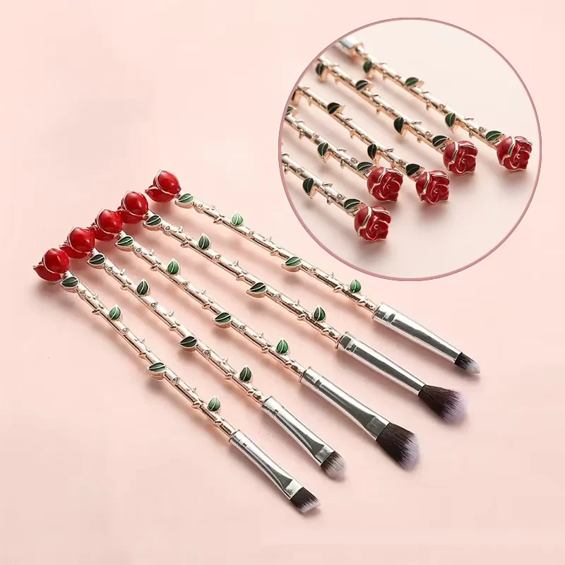 Cute Pink Makeup Brush Set with Anime Element Storage Pouch Professional Beauty Tool Combination Girly Makeup Brush Full Set