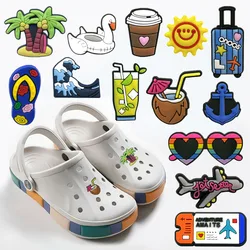 1pcs Summer Travel PVC Shoe Charms for Clips Shoe Original Ornaments Sneakers Accessories Decorations Kids Gift Wholesale