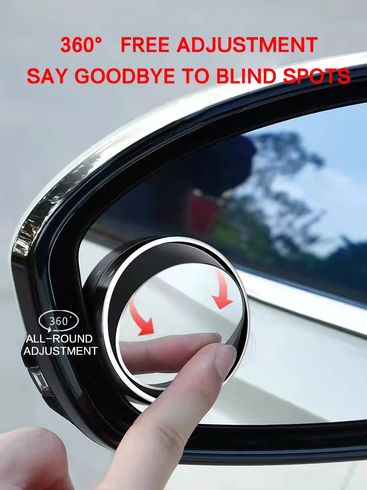 2pcs Car Rear View Mirror Convex Blind Mirror Blind Zone Additional Mirrors Car Dead Angle Blindspot Roadway