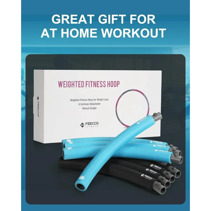 Weighted Fitness Hoop, 8 Detachable Sections for Weight Loss 4.2LB