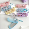 Sanrio Hello Kitty Folding Mirror W/Comb Cinnamoroll Kuromi Melody Mini Portable Makeup Mirror Kid Gifts 2