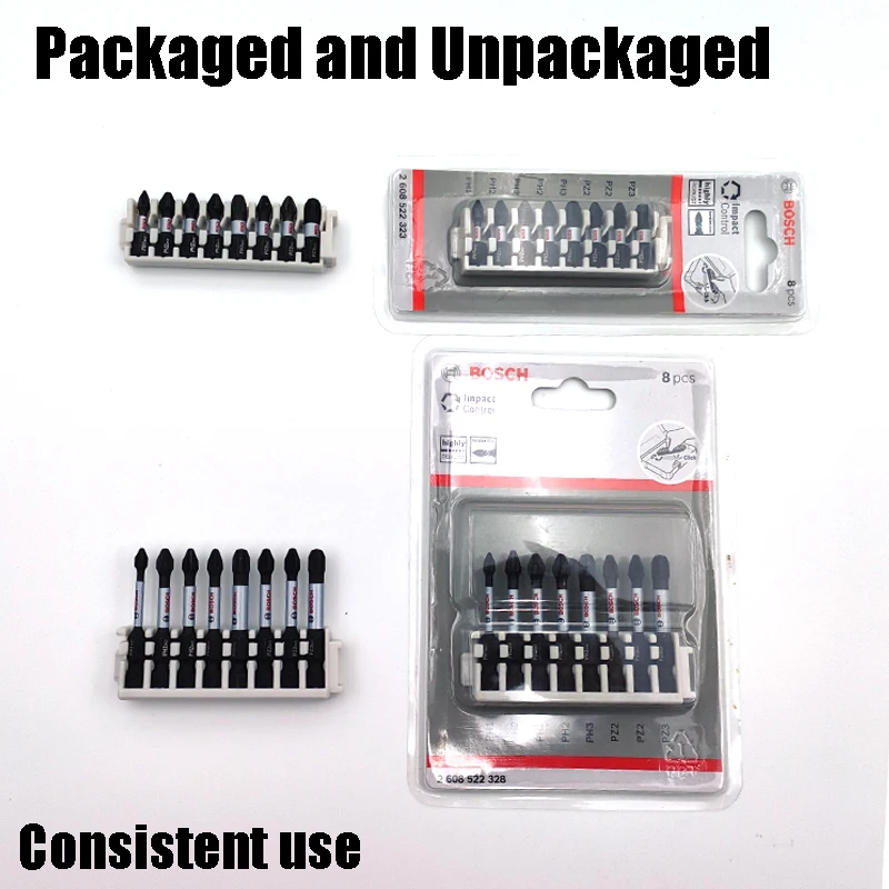 BOSCH 2608522362 Attachment Savings Box PICK & CLICK Bits 8-Slot Holde Transparent Small Storage Tool Box 5
