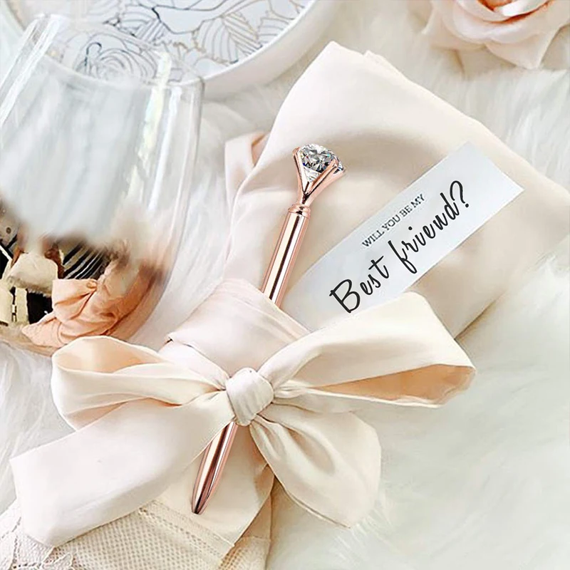 Wedding Guest Book Writing Signing Diamond Pen Bride To Be Bridesmaid Gifts Decor Bachelorette Party Bridal Shower 1pcs wedding guest book