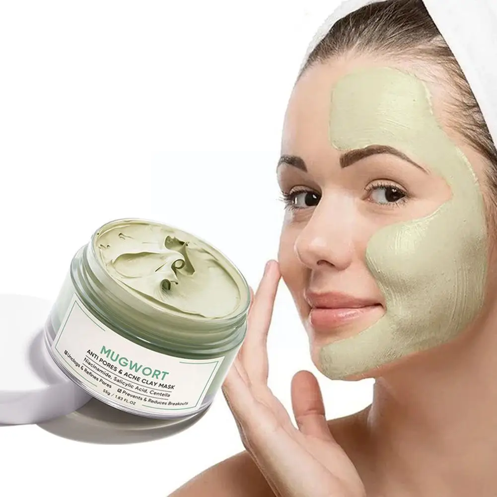 

Green Tea Mud Mask Deep Cleaning Anti-acne Skin Care Korean Cosmetics Masks For Blackheads Q9U5