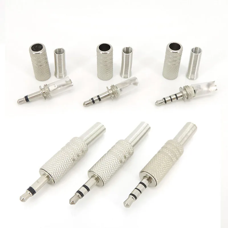 

2Pole 3Pole 4Pole Metal 3.5mm Male jack Plug Mono Stereo Audio Solder Cable Connector 3.5 earphone Headphone Repair Adapter A7