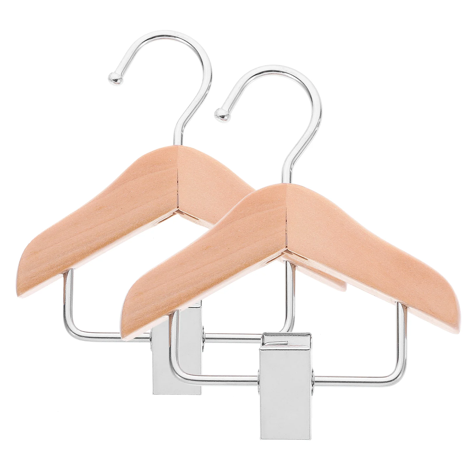 

2 шт., деревянные мини-Вешалки для одежды