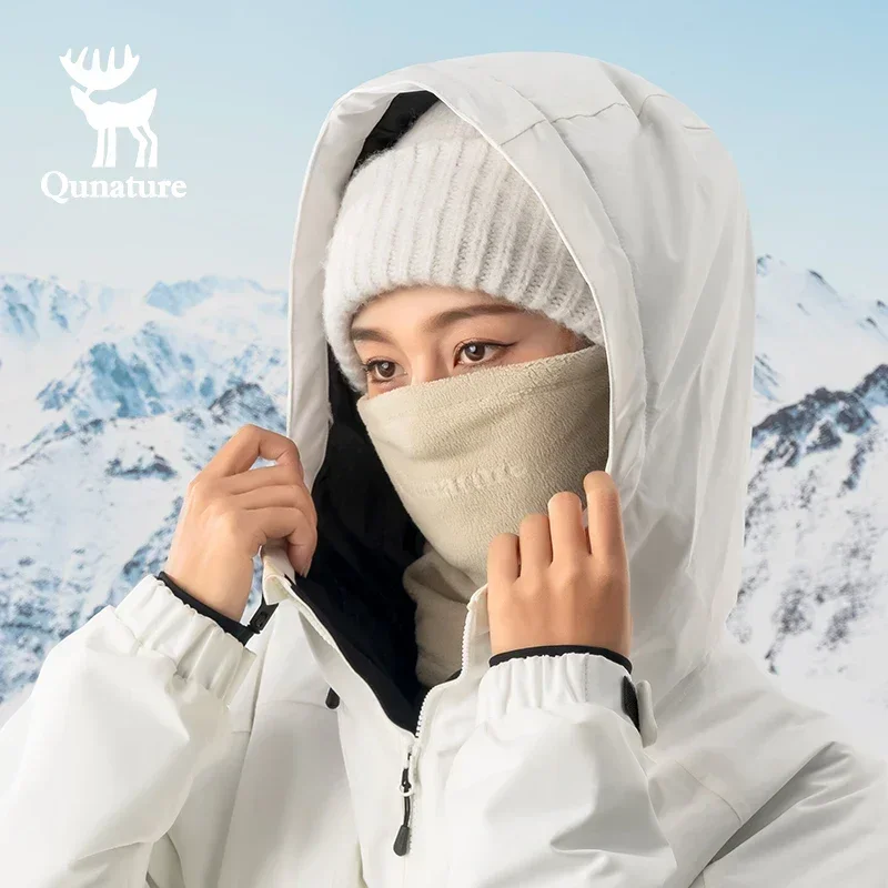 Qunature Thermal Face Cover Balaclava Winter Warmer Fleece Headband Skin-friendly Ski Tube Scarf Snowboard Half Face Mask 5