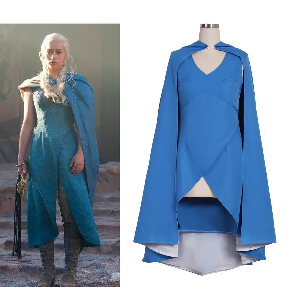 game of thrones daenerys targaryen blue dress Dark Blue V Neck Gold Lace Beading Satin Long Prom Dresses with High S   abcprom