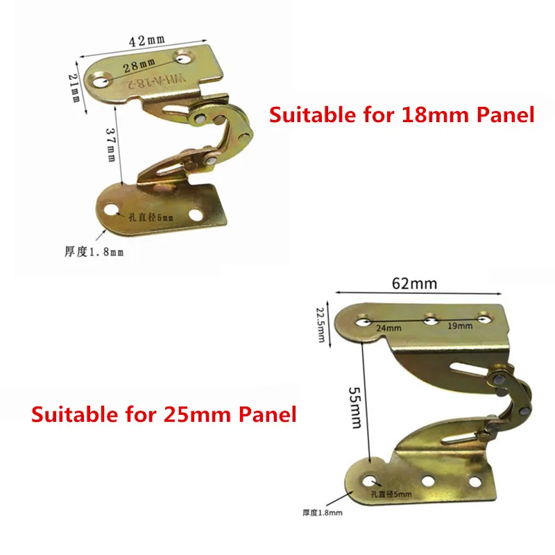 Multi-function 2pcs 180 Degree Dining Table Flap Hinge Hidden Foldable Folding Flip Hinges Desk Furniture Hardware Accessories