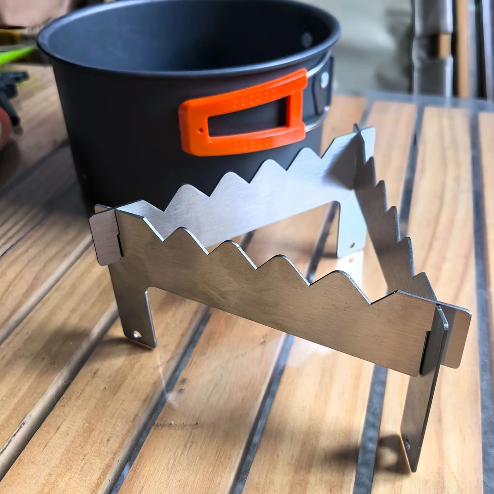 Stainless Steel Alcohol Stove Stand - Folding Pot Support For Camping & Hiking