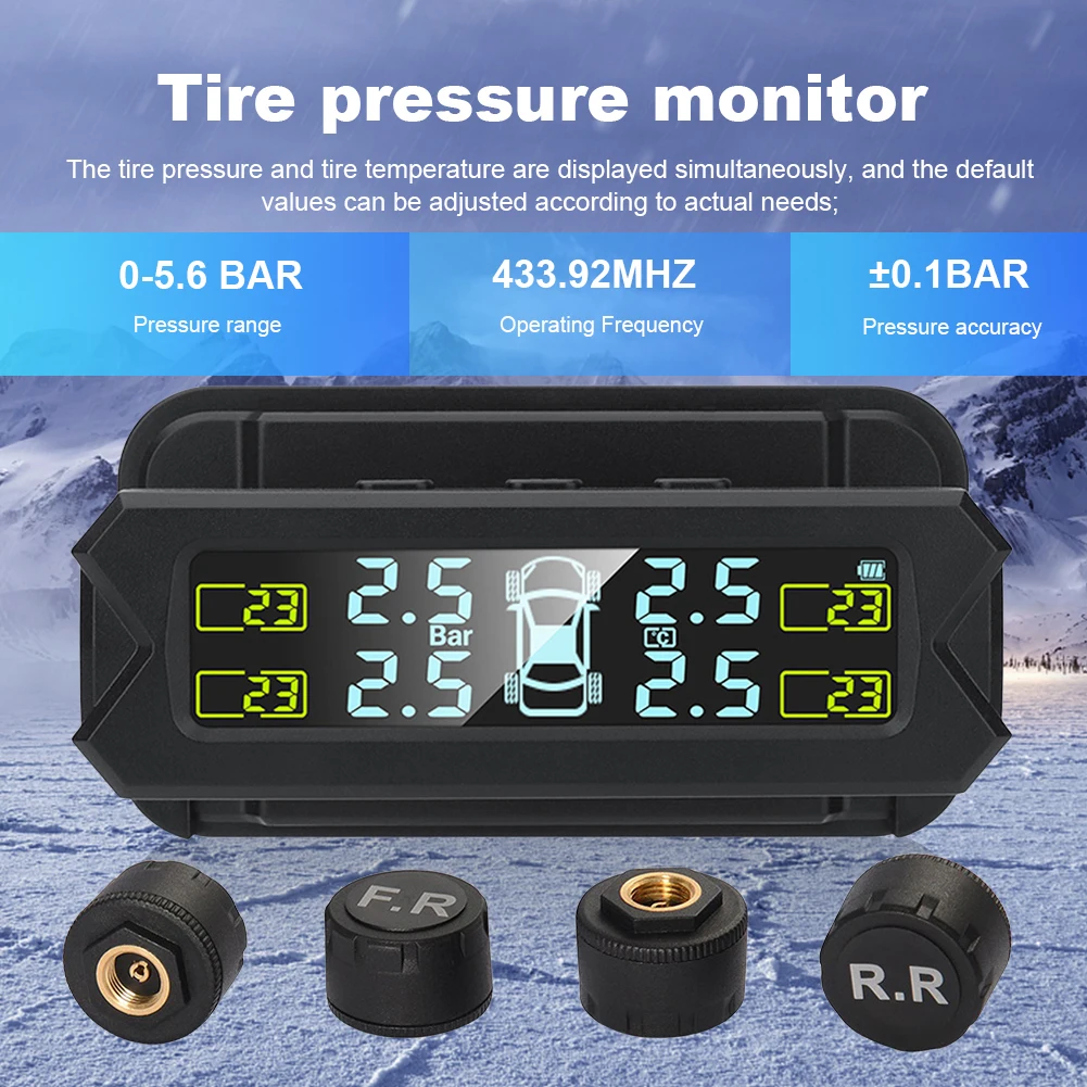 TPMS USB  ¾翭 ڵ Ÿ̾ з , LCD ÷, Ÿ̾ з ͸ ý, ܺ    4 , 400mAh