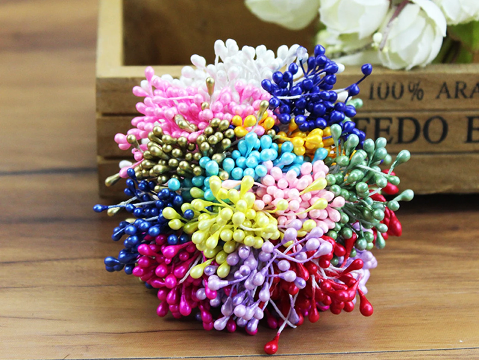 Pearl Effect Artificial Flower Stamen 560 Pcs