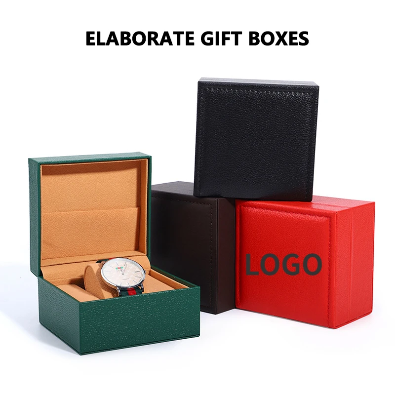 Pu Flip Single Watch Case Packing Box Jewelry Storage Watch Organizer Boxes Large Volume