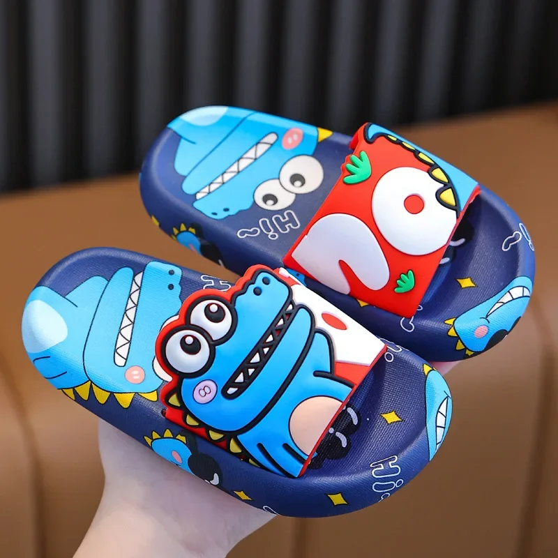 Children Sandals Kids Sandals Beach Shoes New Summer Slippers Boys Girls Beach Sandals Fashion Print Thick Soled EVA Home Slipper Non-slip Indoor Bathroom Flip Flop