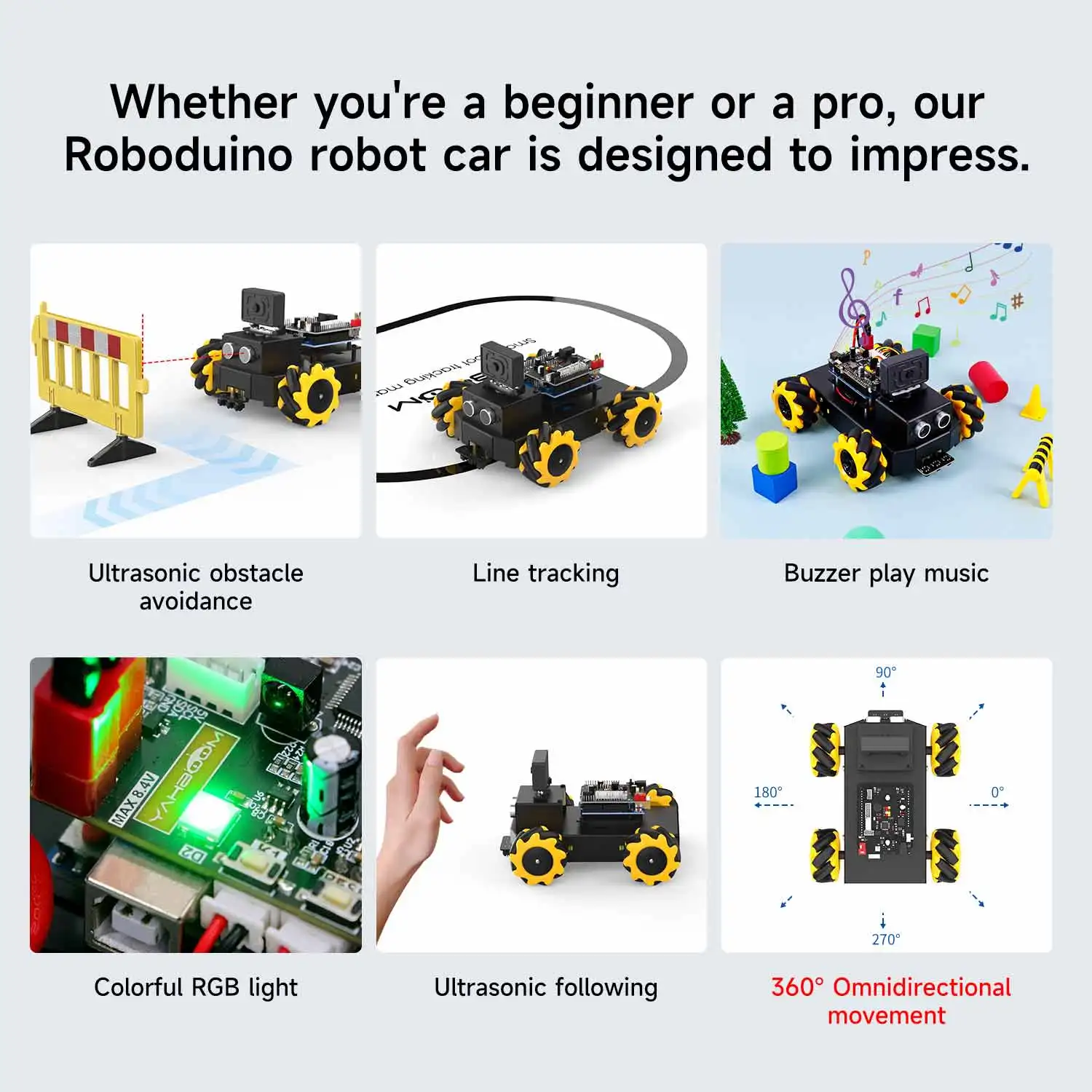 Yahboom UNO R3 Smart Robot Car Kit Roboduino V2 Con ESP32 WiFi Macchina Fotografica Corpo In Metallo Giocattolo Educativo Kit Robot FAI DA TE Per Arduino - immagine 3