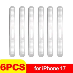 Premium Metal Dustproof Net Sticker - Earpiece Speaker Hole Anti - Dust Mesh Protector (6X - Silver - 17)