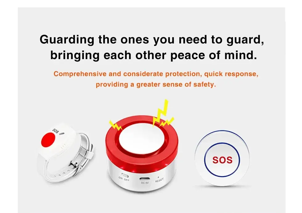 WiFi Panic Button for Elderly Senior Emergency Fall Alert Devices SOS Life Alarm