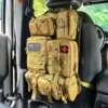 Car Seat Back Organizer Tactical Seat Back Organizer with 5 Molle Bags Universal Vehicle Panel Organizer Storage Bag 2