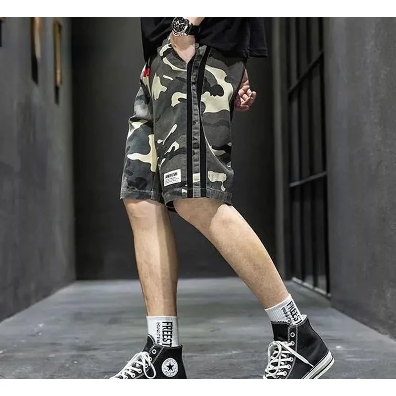 Middle Pants Shorts Men Summer Thin Trend Leisure Full Marks Camouflage Workwear Trousers Pants