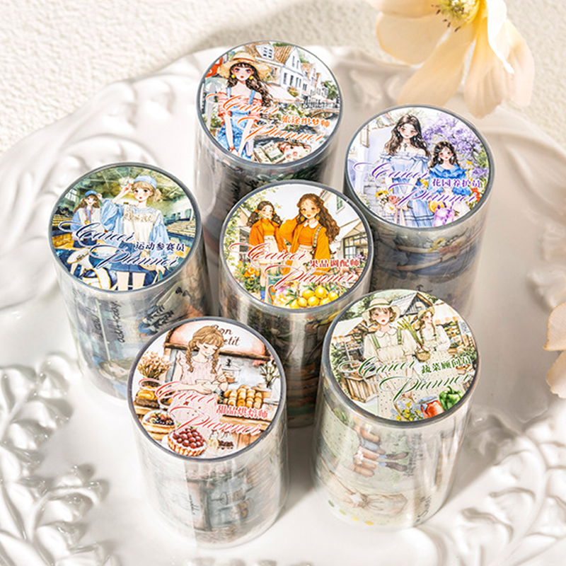 Mr. Paper 200cm/roll Scrapbook Sticker Junk Journal Sticker Tape PET Masking Tape Decorative Diary Scrapbooking Sticker