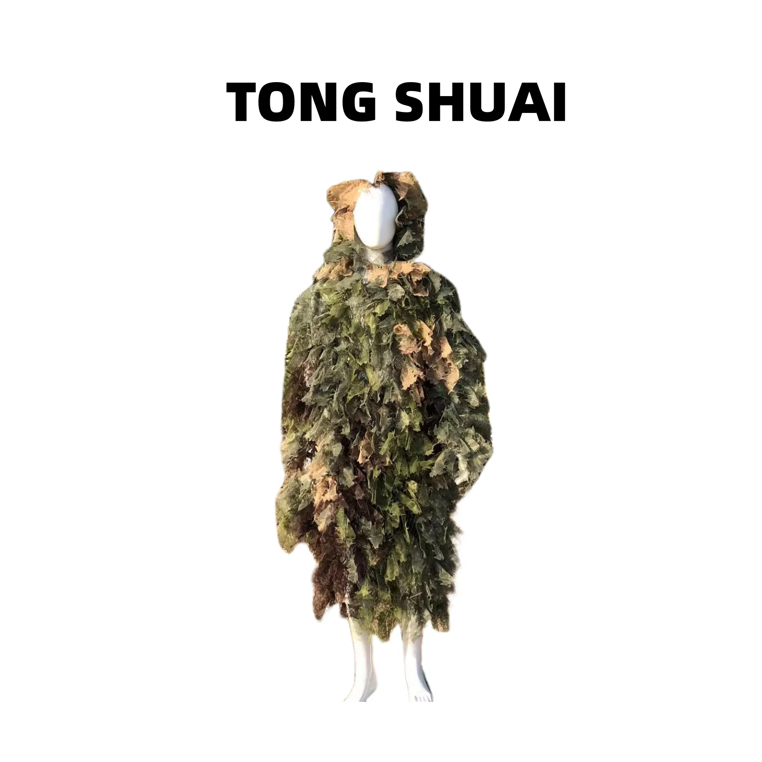 

3D Gauze Tactical Gear, Maple Leaf, Wild Camouflage, Woodland Military Ghillie Suits, Jacket Pants, Outdoor Clothing