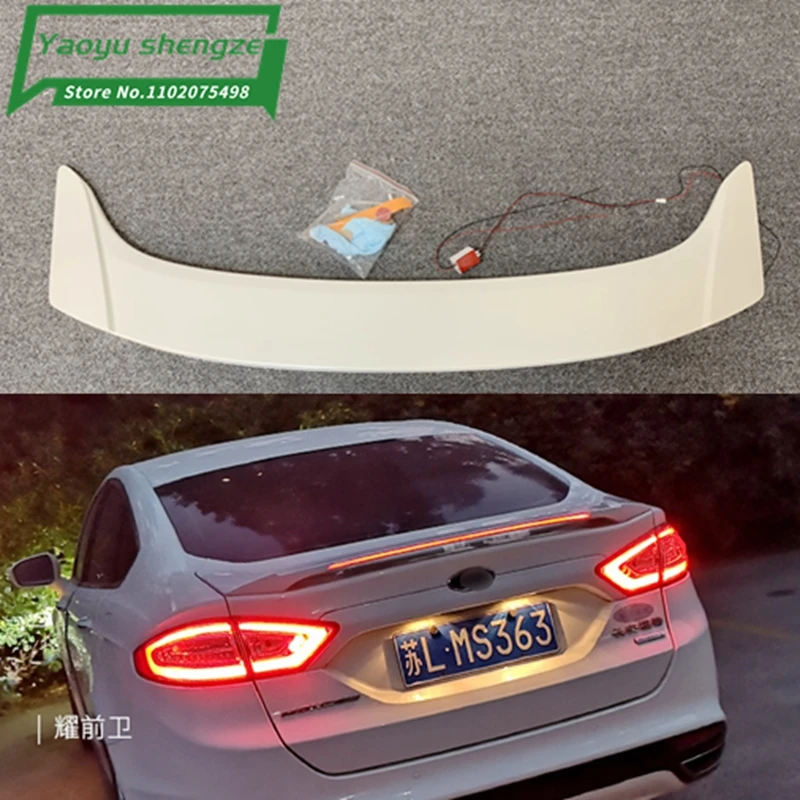 

Для Ford Mondeo/Fusion украшение автомобиля 2013 2014 2015 2016 2017 ABS пластиковая краска цветной задний светодиодный спойлер