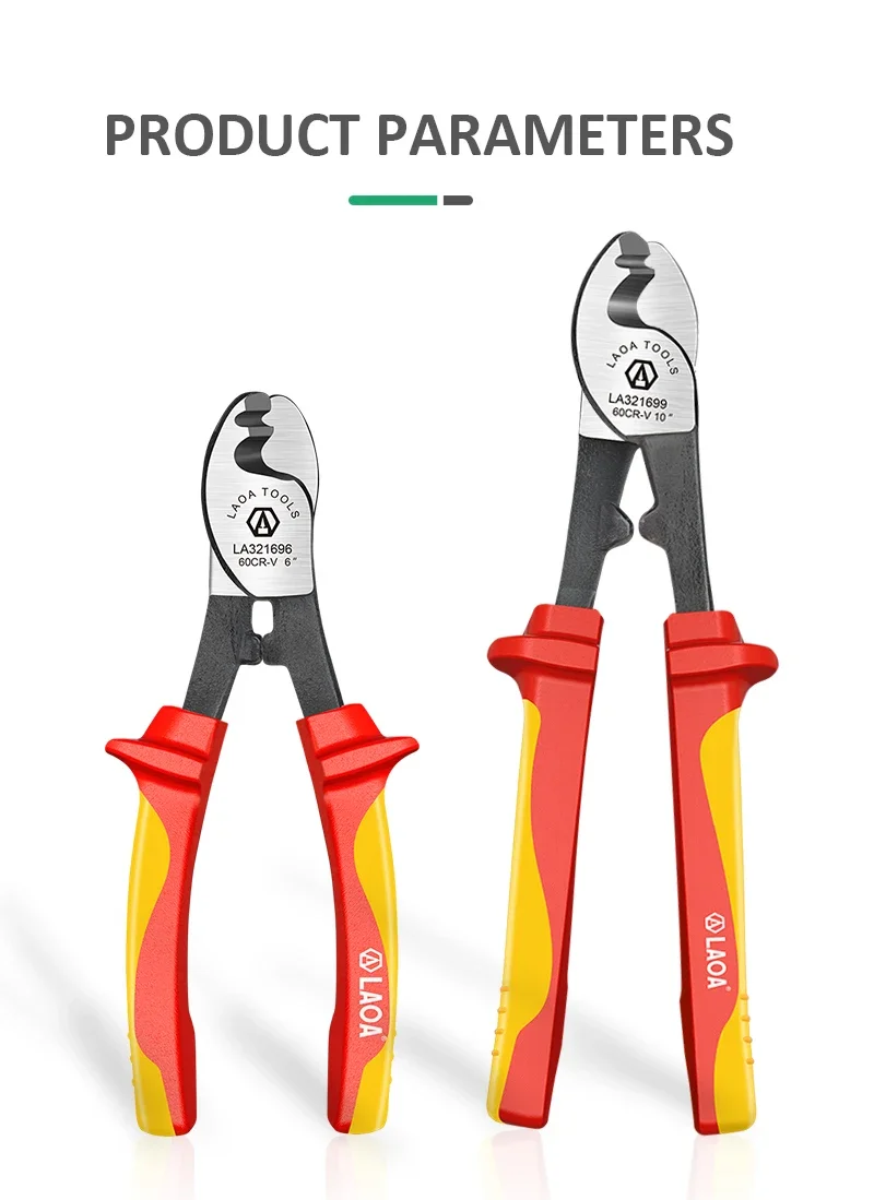 LAOA 1000V insulated cable cutting machine electrician professional pliers impact stripping pliers VDE pliers cable cutters