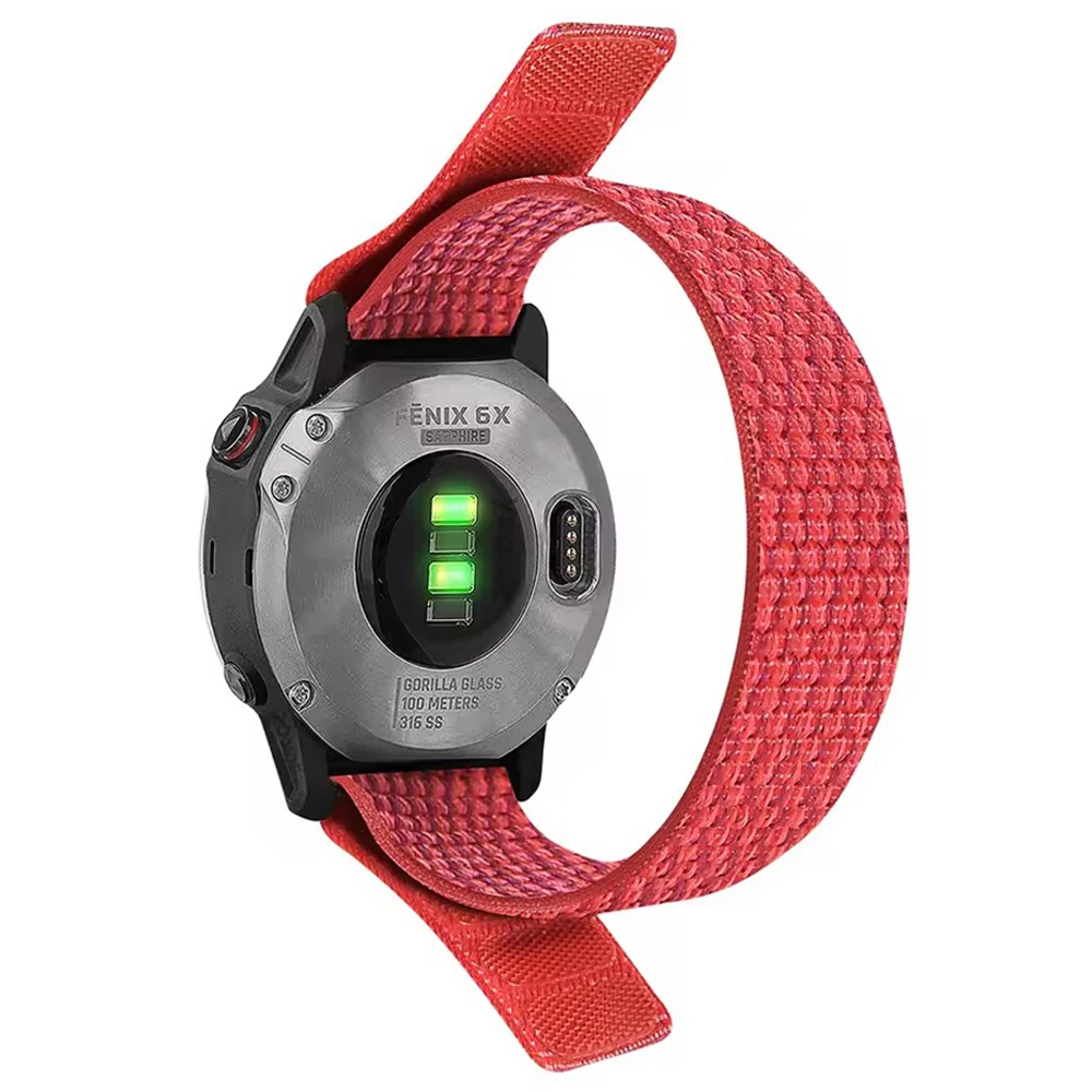 QuickFit 26 22mm Hook Loop Nylon Sport Woven Bracelet Strap