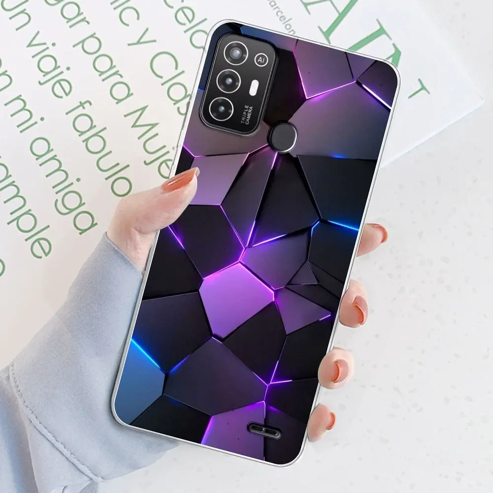HAOYE Cover per OPPO A53 / A53s con Girevole Anello, Traslucido Custodia con Supporto Magnetico Auto, Silicone TPU e PC Doppio Strato Protettiva Bumper. Nero