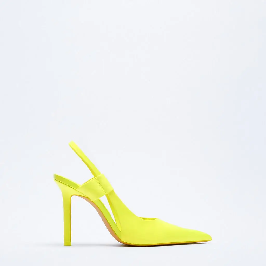 2022 NEW Rear High Heel French Fairy Sandals Point Toe Shallow Moeller heels small fresh single shoes | Женская одежда
