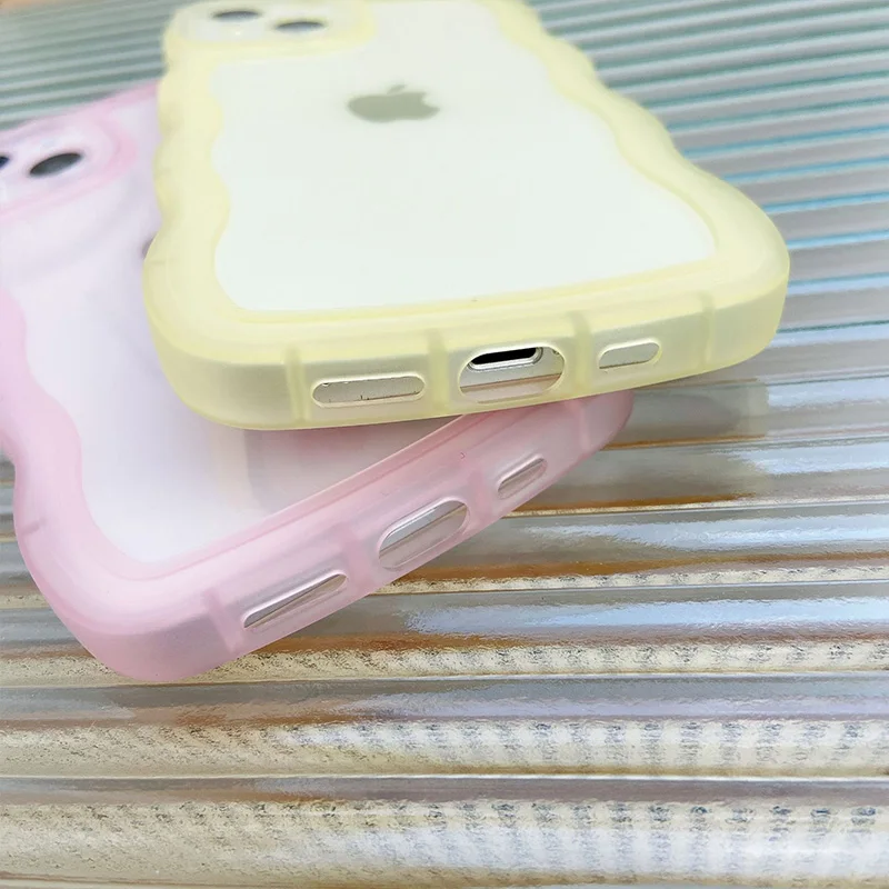 Translucent Wave Edge Soft TPU Phone Case