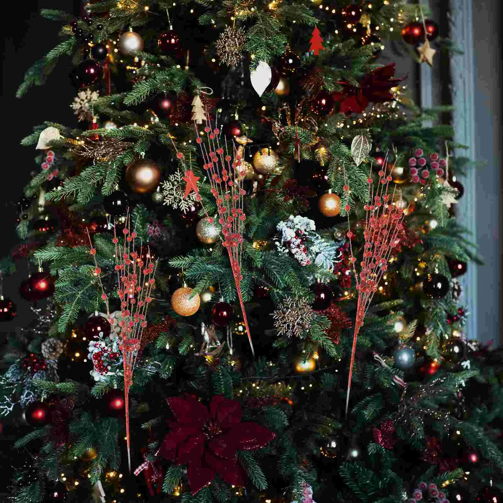 

5pcs Artificial Berries Decoration Berry Picks Berry Branches Christmas Tree Decoration Craft