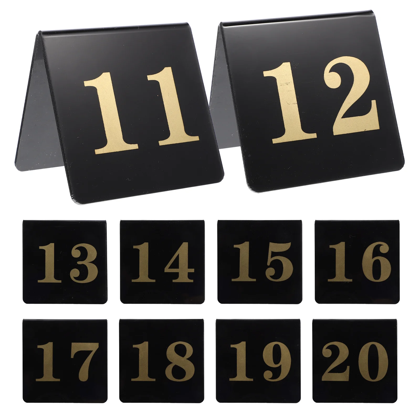 Numeri Tavolo Nozze In Acrilico Dorato - Set 1-10 Per Matrimoni, Banchetti E Ricevimenti