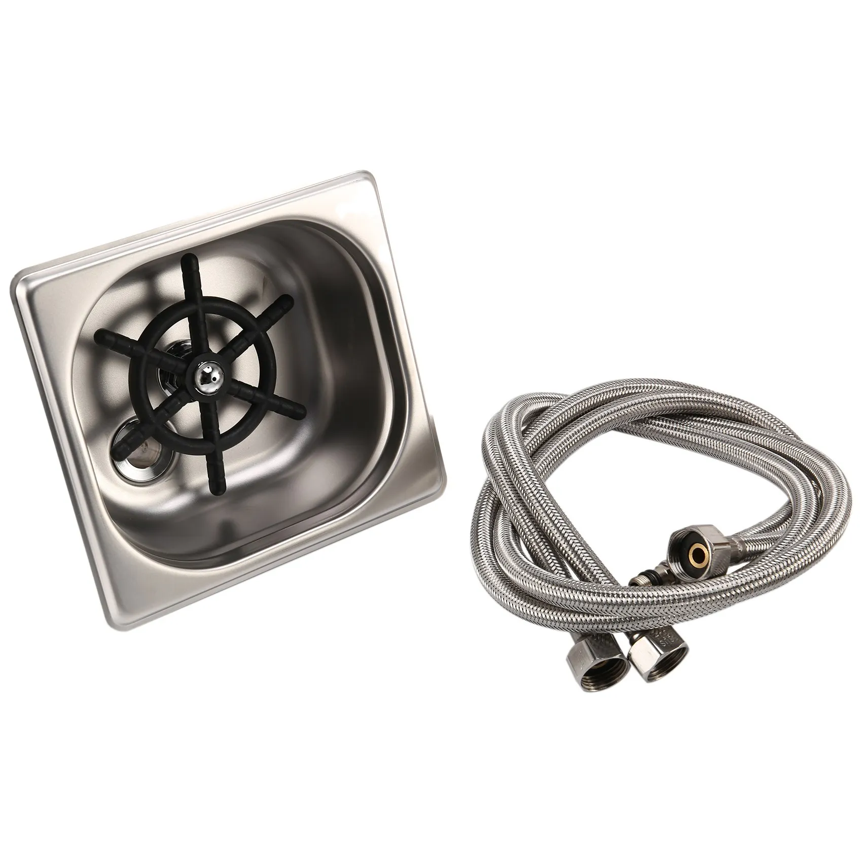 

Cup Washer Stainless Steel Automatic Cup Washer Glass Cleaning Rinser Bar Rinser Glass Rinser Kitchen Sink Accessories