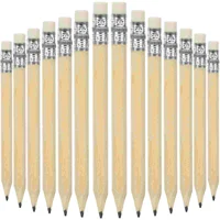 50 Pcs Natural Wood Color Short Pencils Mini Golf Writing Tools For Students Kids Stationery Wooden Lead Pencils 1
