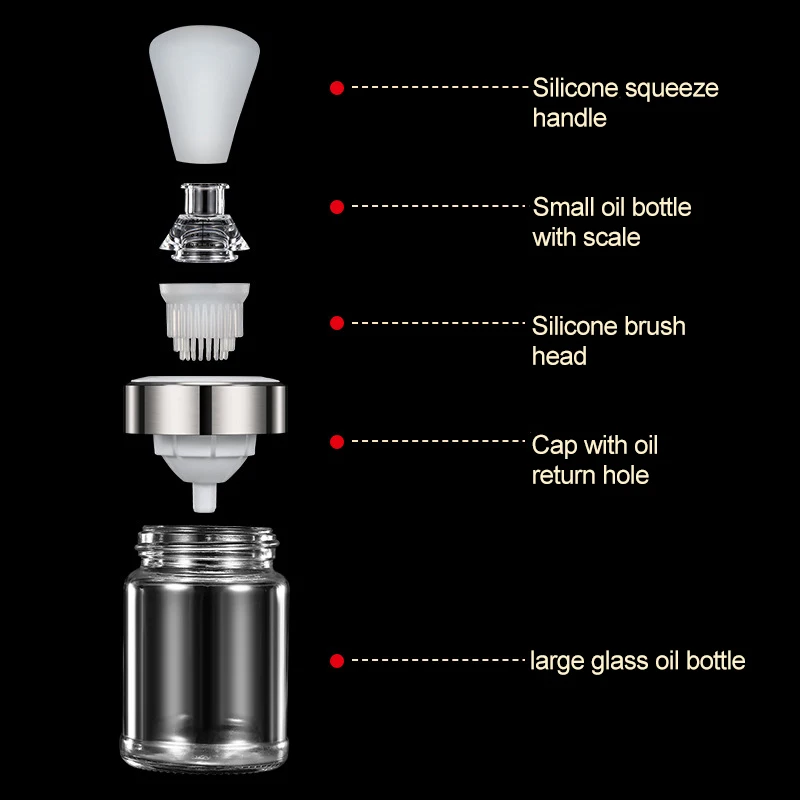 Kitchen Silicone Oil Bottle Oil Brush Baking Barbecue Grill Oil Brush Dispenser Pastry Steak Oil Brushes Kitchen Baking BBQ Tool