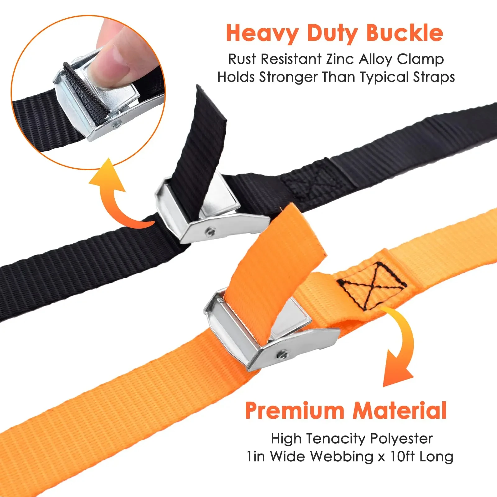 Cargo Tie Down Strap Tie Down Straps Adjustable Lashing Straps Ratchet Heavy Duty Cam Buckle
