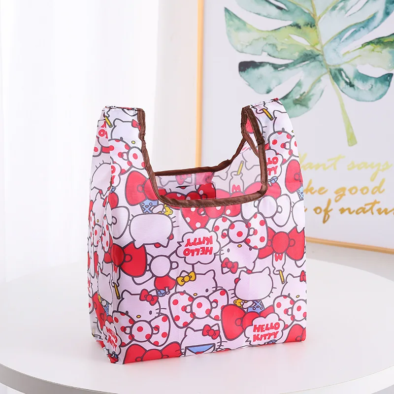 Sanrio, Hello Kitty Cinnamoroll сумка для покупок, маленькая складная сумка для покупок из полиэстера, эко-сумка, водонепроницаемая мультяшная сумка через плечо, сумка Sanrio, Hello Kitty Cinnamoroll сумка для покупок, маленькая складная сумка для покупок из полиэстера, эко-сумка, водонепроницаемая мультяшная сумка через плечо, сумка