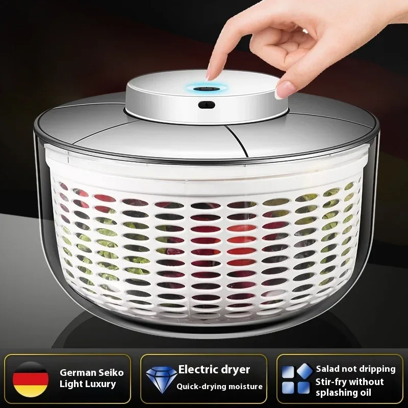 Vegetable Dehydrator Electric Cleanse Dryer Strainer Fruit and Dry Wet Separation Kitchen Gadgets Products Descascador Eletrico