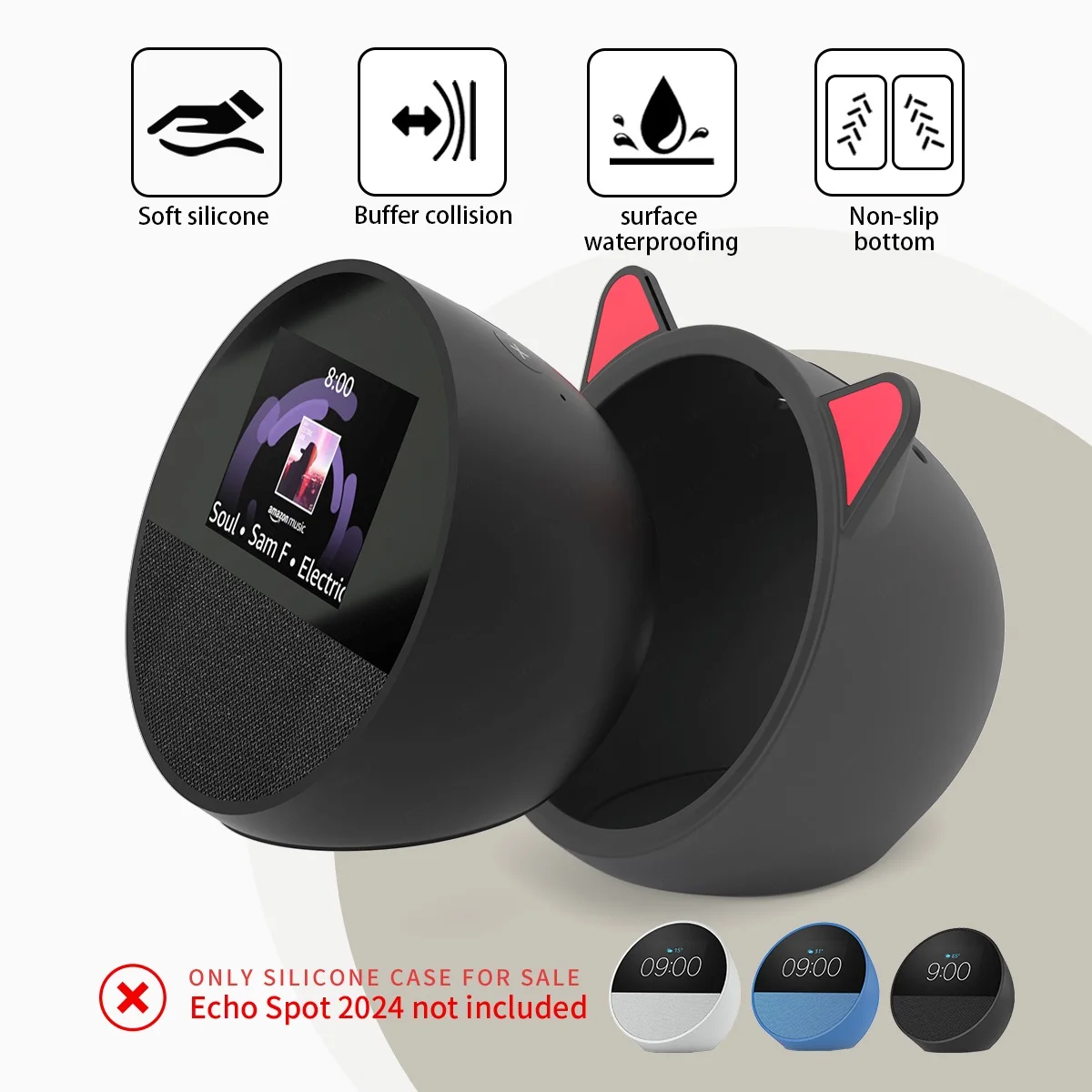 Durable Silicone Waterproof Shockproof Protective Sleeve and Dust Cover for Smart Speaker Assistant