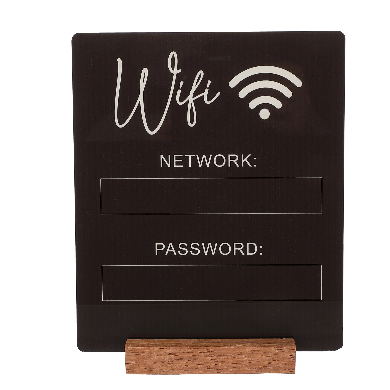 wifi password sign acrylic chalkboard signs hotel wireless network for guests emblems account business table desk Table Decor Wifi Password Sign for Hotel Wireless Network Guests Acrylic Reminder Stand