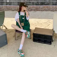 2023 Summer Green Overalls Shorts for Women Girl Suspender Jumpsuit Cargo Pants Vacation Outfits Harajuku Kawaii Cute Clothing - Image 2