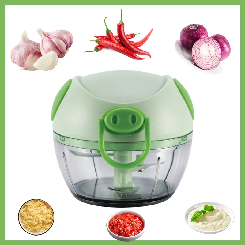 Manual garlic puree Kitchen small garlic machine Portable cutter Kitchen tools manual multi-functional vegetable cutter