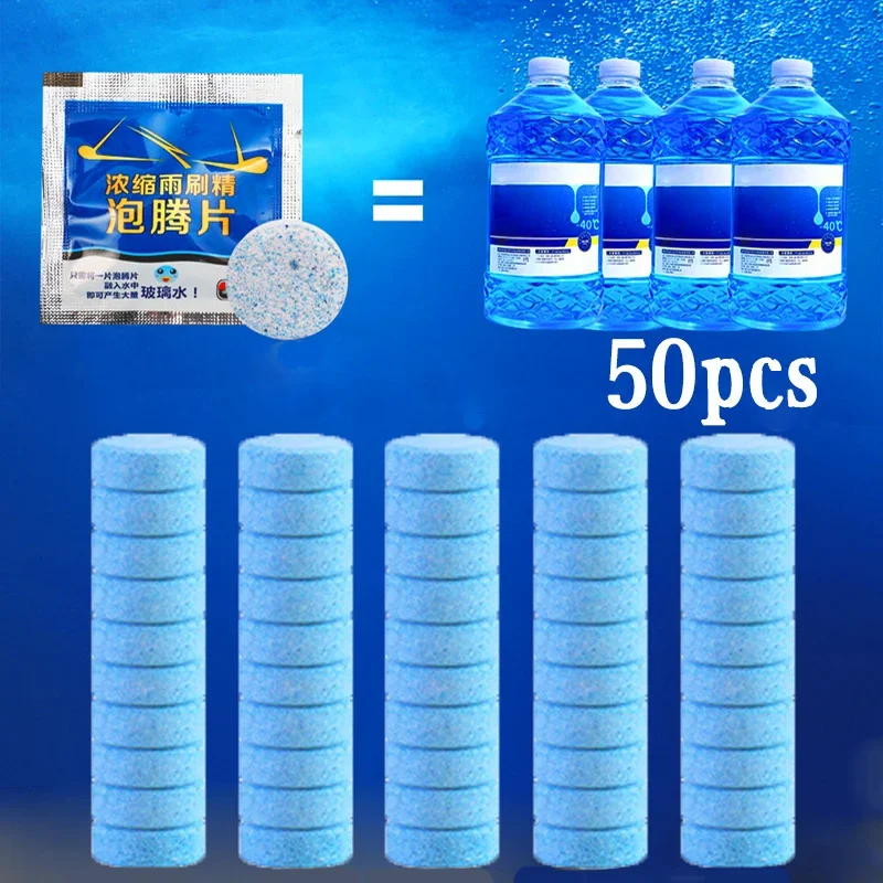 

Car Window Cleaning Liquid Effervescent Tablet Solid Cleaning Agent Decontamination Agent Car Cleaning Tool Glass of Water