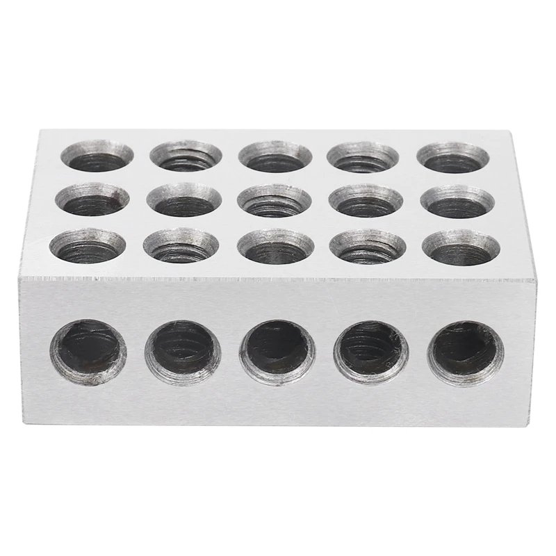 경화 강철 블록, 평행 클램핑 블록, 선반 도구, 공작 기계용 정밀도 0.005mm, 23 홀, 25x50x75mm, 2 개